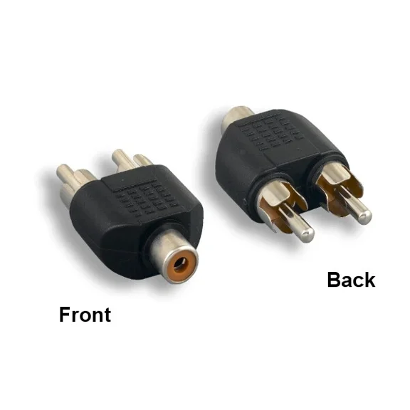 STARLIGHT- 2-Rca Male To Rca Female Audio Converter For 2Rca Ports To Signal Rca Jack Cable