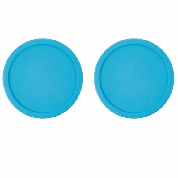 STARLIGHT- 2 Replacement Lids For Pyrex 4-Cup Storage Cover 6" Container 7201-Pc Sky Blue