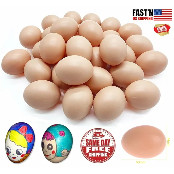 STARLIGHT- 20Pcs Fake Dummy Egg Hen Chicken Joke Prank Home Plastic Eggs Party Easter Decor