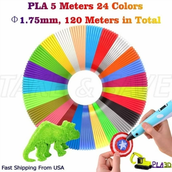 STARLIGHT- 24 Colors 3D Pen Pla Filament Refills 3D Printing Pen Refills 1.75Mm 400Ft Set