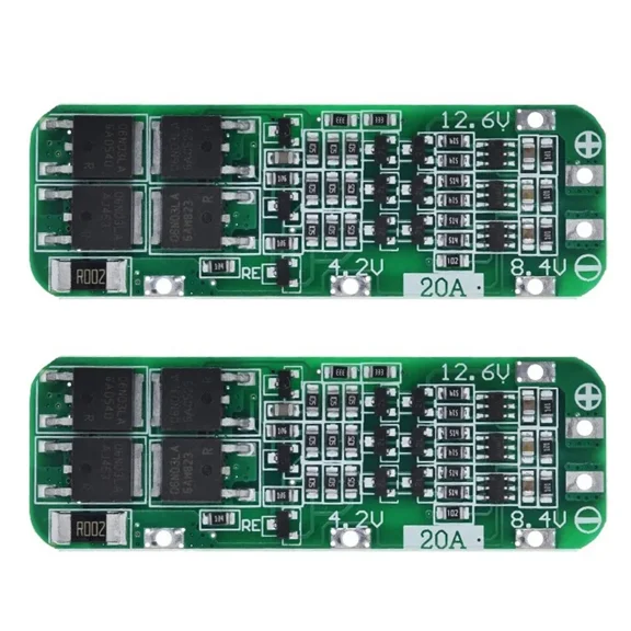 STARLIGHT- 2Pcs 3S 20A Li-Ion Lithium Battery 18650 Charger Pcb Bms Protection Board 12.6V