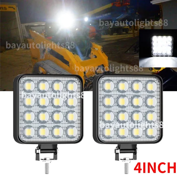 STARLIGHT- 2Pcs 4" Square Led Work Light Fit Cat Skid Steer 289D3 277D 289D 226D 249D 297D2