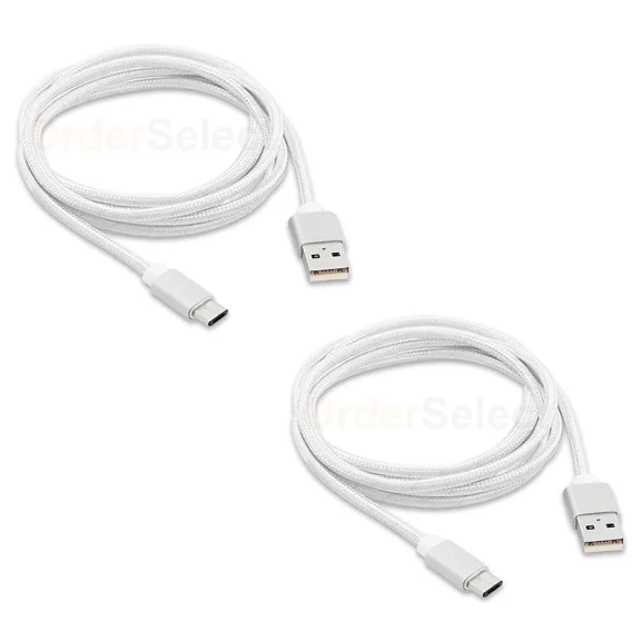 STARLIGHT- 2X Micro Usb 6Ft Braided Charger Data Sync Cable Cord For Android Cell Phone