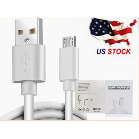 STARLIGHT- 2X Pack Micro Usb Charger Fast Charging Cable Cord For Android Cell Phone 3.3Ft