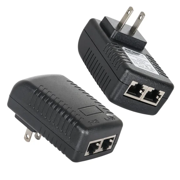STARLIGHT- 2X Poe Injector 48V 0.5A Power Over Ethernet Adapter For Poe Ip Camera Switch