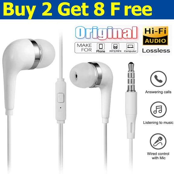 STARLIGHT- 3.5Mm In-Ear Earphone Headphone With Mic Stereo Headset For Cell Phone Laptops