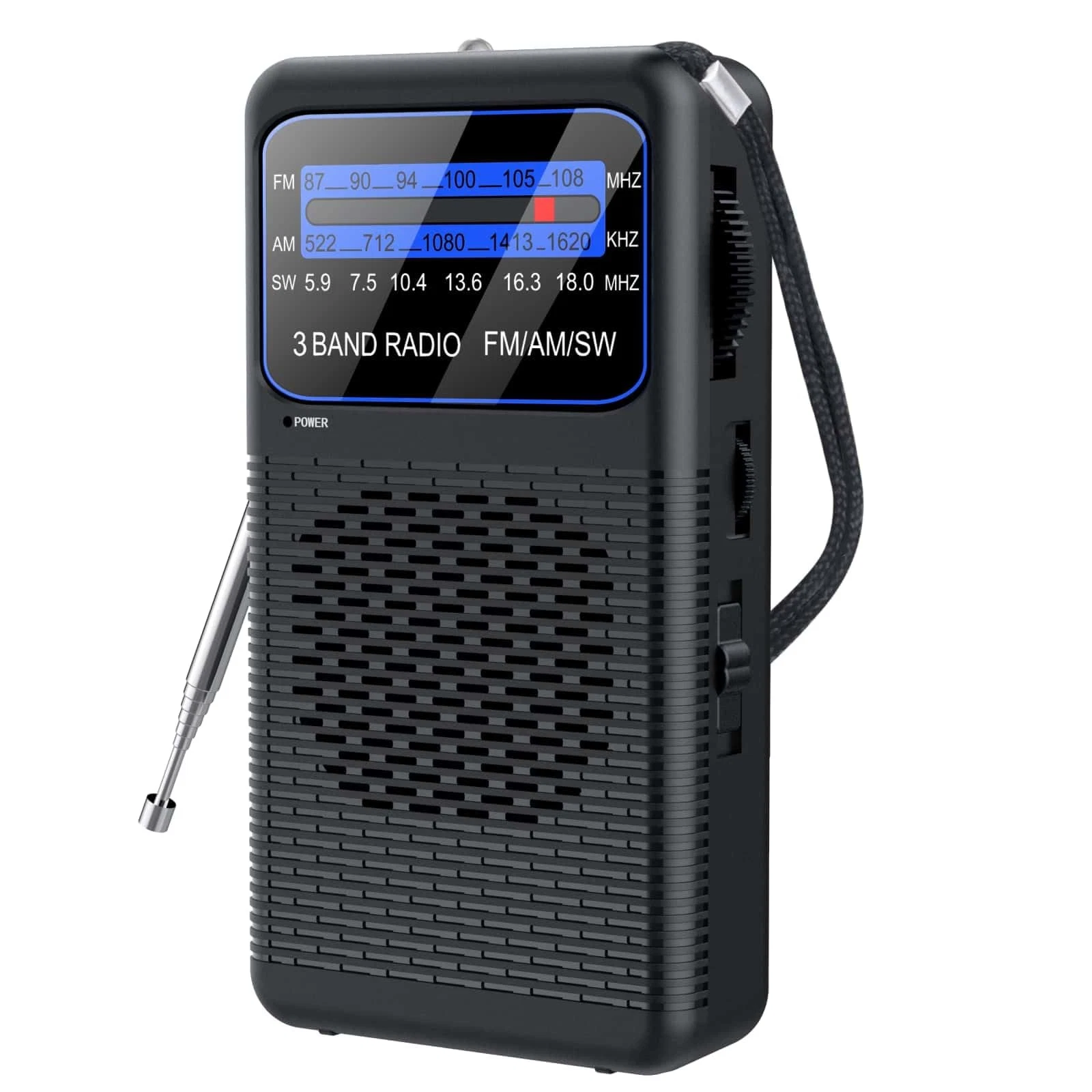 STARLIGHT- 3 Band Pocket Radio, Portable Am Fm Sw Battery Operated ...