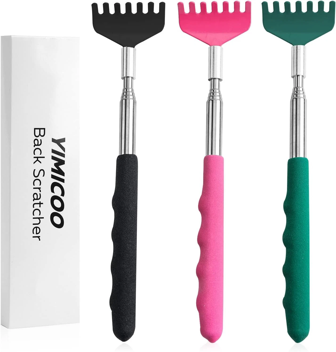 STARLIGHT- 3 Pack Extendable Back Scratcher, Portable Telescoping Back ...