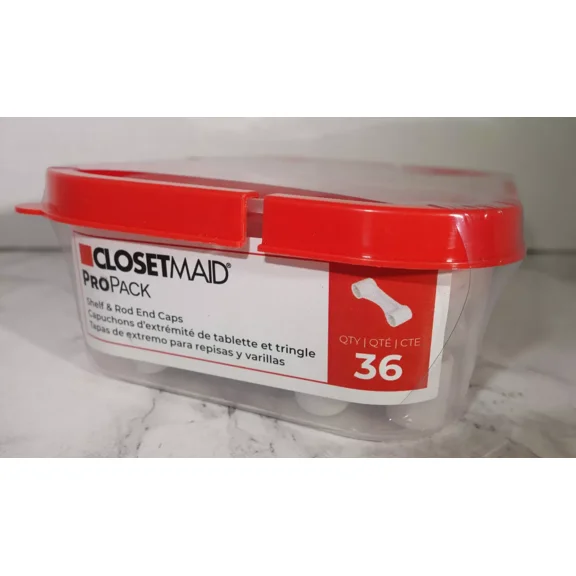 STARLIGHT- 36 Pack Closetmaid Shelf Rod Wire Shelving End Clip Caps Cover Closet White