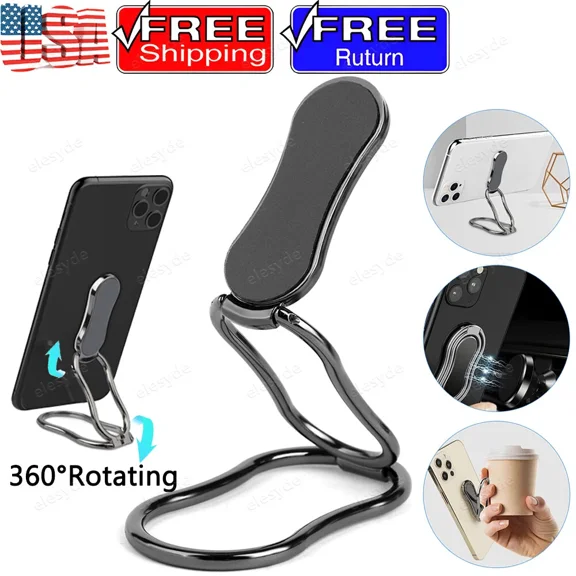 STARLIGHT- 360°Rotating Finger Ring Holder For Cell Phone Universal Back Grip Folding Stand