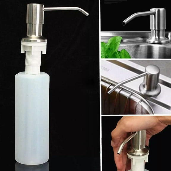 STARLIGHT- 360 Sink Soap Dispenser Stainless Steel Kitchen Hands Liquid Pump Bottle Kit