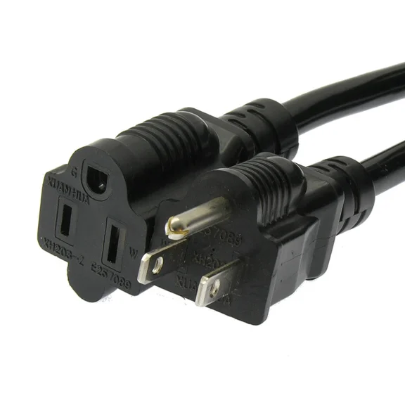 STARLIGHT- 3Ft 16Awg Short Power Extension Cord Cable 13A 125V Nema 5-15R 3 Prong
