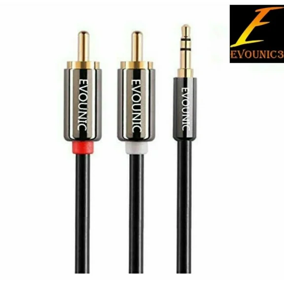 STARLIGHT- 3Ft 3.5Mm Aux Male Jack To Av 2 Rca Stereo Audio Cable Mp3 Ipod Phone
