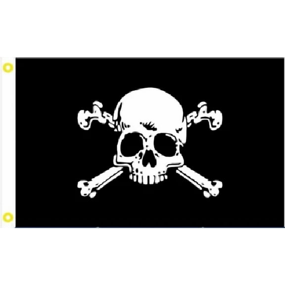 STARLIGHT- 3X5 Skull And Bones Pirate Head Skull Flag Banner 100D W/ Grommets