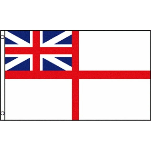 STARLIGHT- 3X5 Uk British Historical Naval Navy Ensign White Squadron Flag 3'X5' Banner #2