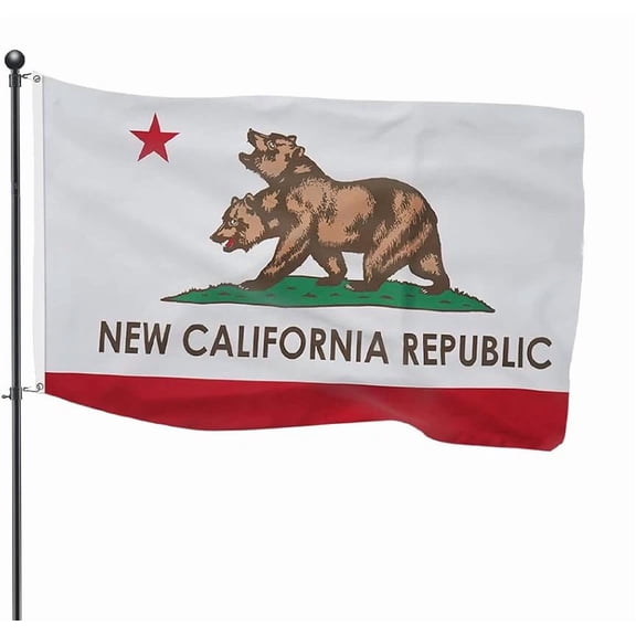 STARLIGHT- 3X5Ft New California Republic Flag Polyester Ca State Usa Two Head Bear 100D