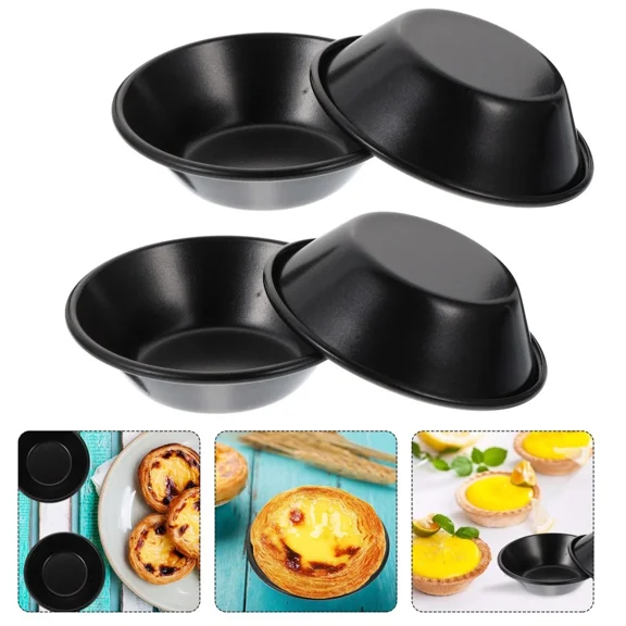 STARLIGHT- 4 Pcs Egg Tart Mold Tarts Molds For Baking Mini Pie Pans Muffin Tins