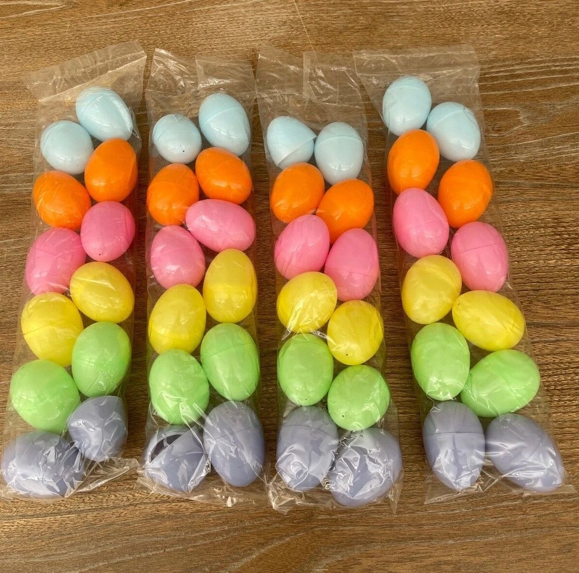 STARLIGHT- 48 Pastel Plastic Easter Eggs - 2 1/4" Medium Fillable Eggs
