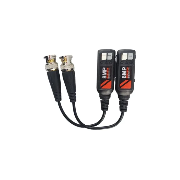 STARLIGHT- 4K 8Mp Passive Video Balun Security Camera Video Connector Via Cat5 Cat6 Cable