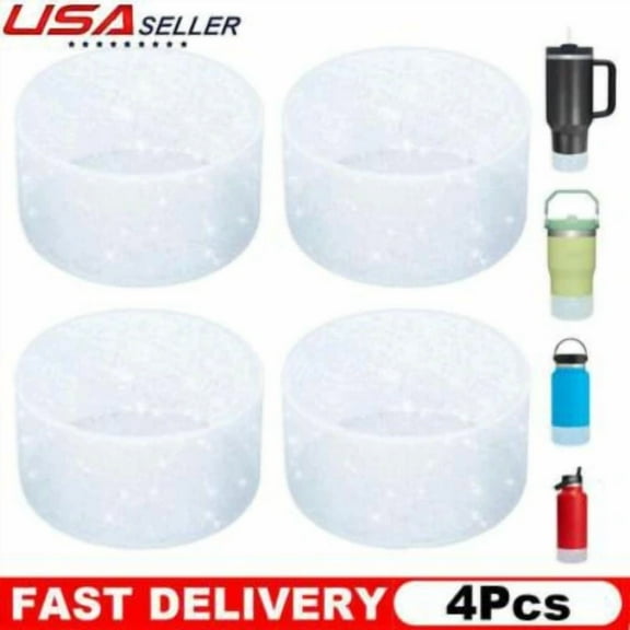 STARLIGHT- 4Pack Silicone Boot For Stanley Cup Tumbler Sleeve 20/30/40Oz Protective Hydrofl