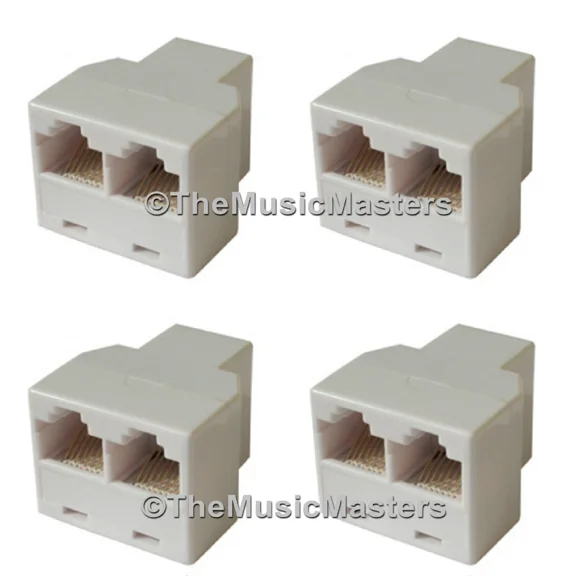 STARLIGHT- 4X Cat5 Network Cable Cord Wire Splitter Splice Rj-45 Extension Connector Vwltw