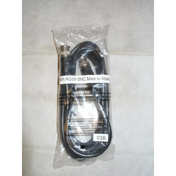 STARLIGHT- 6 Ft Bnc Male To Male Coax/Coaxial Rg59 Cctv Surveillance Security Camera Cable