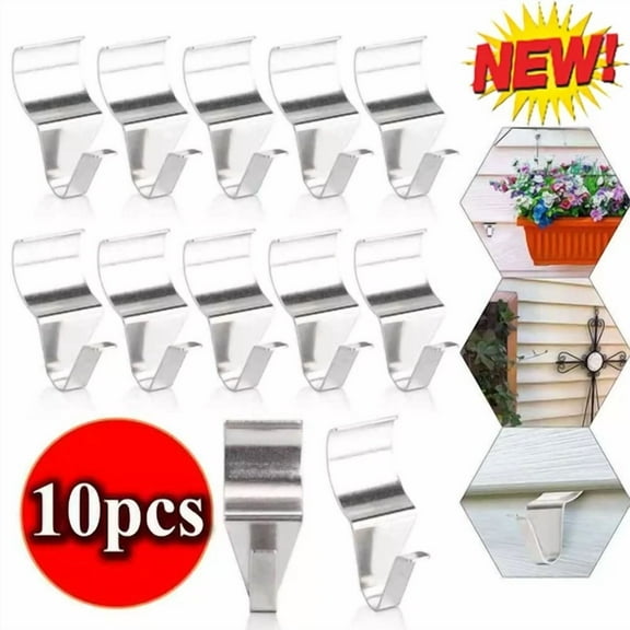 STARLIGHT- 60Xstainless Steel Vinyl Siding Hooks Easy To Install No Hole Low Profile Siding
