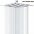 thumbnail image 1 of STARLIGHT- 8" Square Rainfall Stainless Steel Rain Shower Head Bathroom Top Ceiling Sprayer, 1 of 6