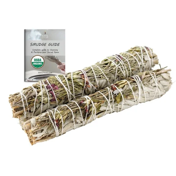 STARLIGHT- 9 Inch Good Life Sage Smudge Stick For Home Cleansing Negative Energy Clear