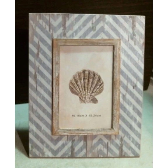 STARLIGHT- Aalten Nautical Picture Frame 4" X 6" Zig Zag Design (86274) Fs