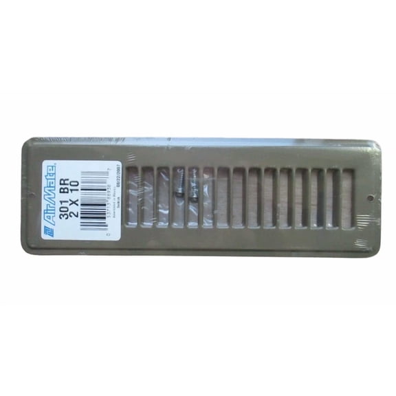 STARLIGHT- Air Mate Steel Floor Toe Kick Register Grille 2"X10" Beige