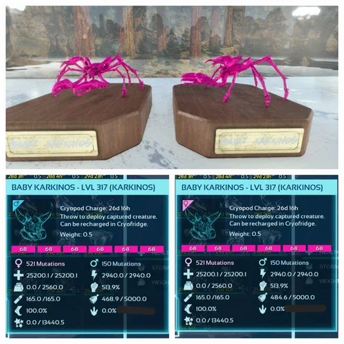 STARLIGHT- Ark Asa Pve Official Baby Pair Karkinos Id 68 Top Status Pc/Ps5/Xbox