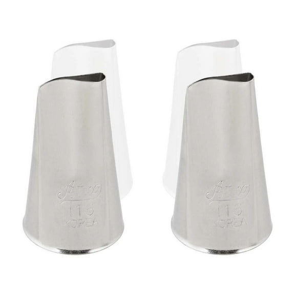 STARLIGHT- Ateco 116 Rose Piping Cake Decorating Tubes, Plain Tips For Bakeware (2 Pc)