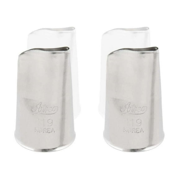 STARLIGHT- Ateco 119 Rose Piping Cake Decorating Tubes, Plain Tips For Bakeware (2 Pc)