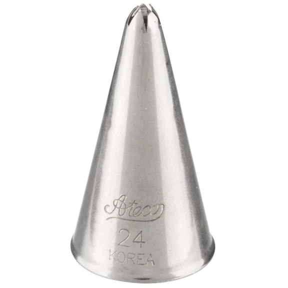 STARLIGHT- Ateco 24 Closed Star Piping Cake Decorating Tubes, Plain Tips For Bakeware 2 Pc