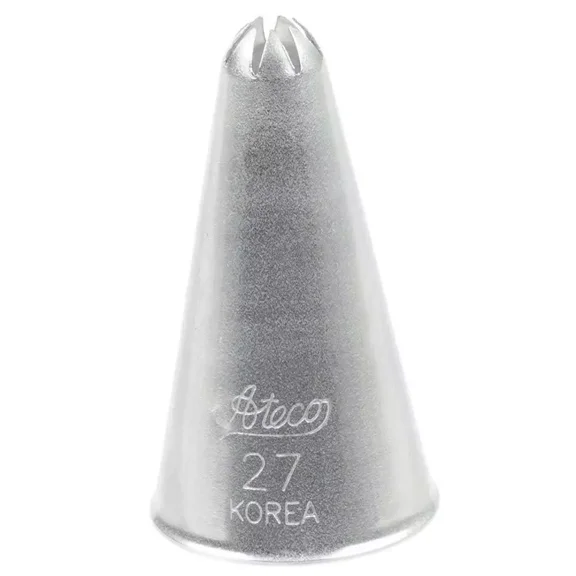 STARLIGHT- Ateco 27 Closed Star Piping Cake Decorating Tubes, Plain Tips For Bakeware 2 Pc