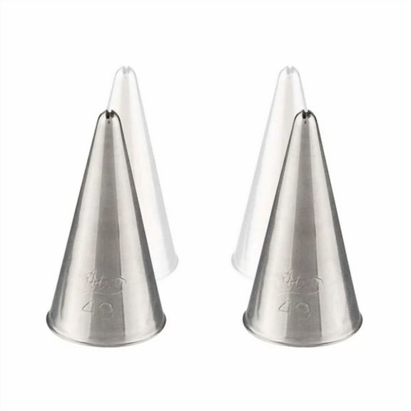 STARLIGHT- Ateco 49 Cross-Top Piping Cake Decorating Tubes, Plain Tips For Bakeware 2 Pc