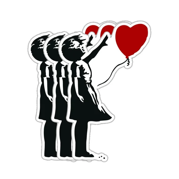 STARLIGHT- Balloon Girl By Banksy Hope Vinyl Sticker Decal Car Truck Laptop Window Wall 3Pk