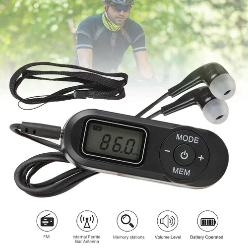 STARLIGHT- Battery-Operated Portable Pocket Digital Fm Radio Lcd Stereo Music News Receiver