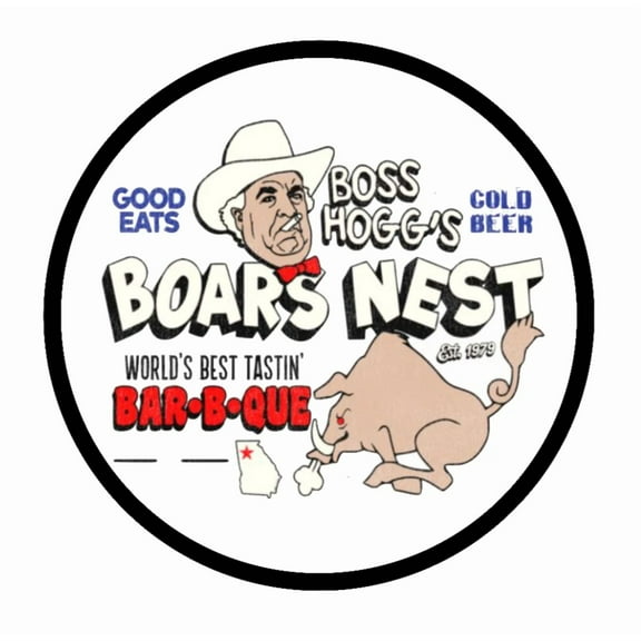 STARLIGHT- Bbq - Boar'S Nest (Boss Hogg'S) -Vinyl Decal Sticker Car Window Cooler Bar Cart