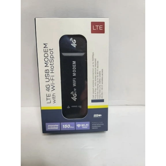 STARLIGHT- Black Plug & Play Technology 150 Mps Lte 4G Usb Modem With Wi-Fi Hotspot