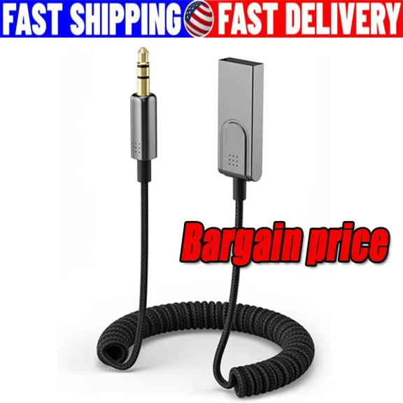 STARLIGHT- Bluetooth 5.3 To Aux Adapter For Car, Usb To Trs 3.5Mm Bluetooth Receiver Add...