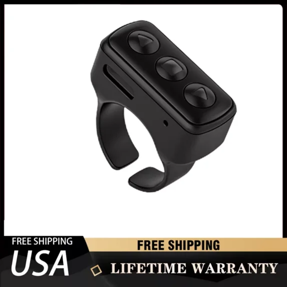 STARLIGHT- Bluetooth Compatible Phone Scrolling Page Turner Ring Fingertip Remote Control.