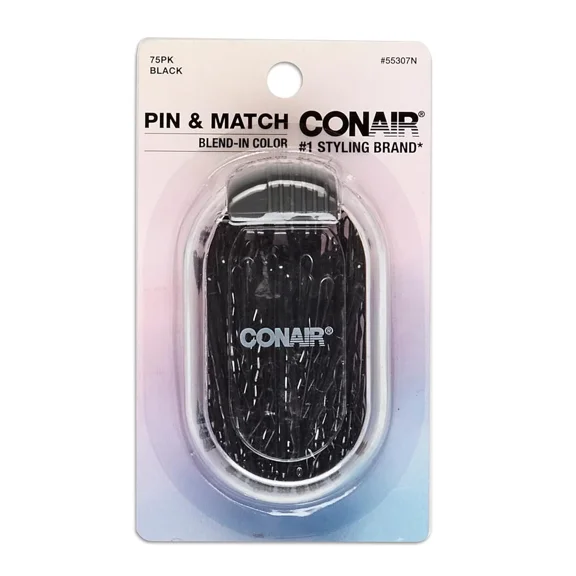 STARLIGHT- Bobby Pins Black 75 Count Hair Accessories For Women With Case
