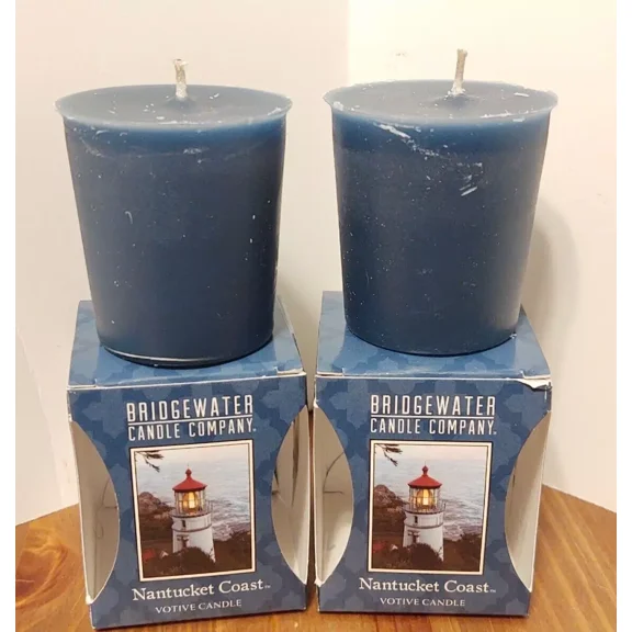 STARLIGHT- Bridgewater Nantucket Coast Lot Of 2 Votive Candle Cubes New