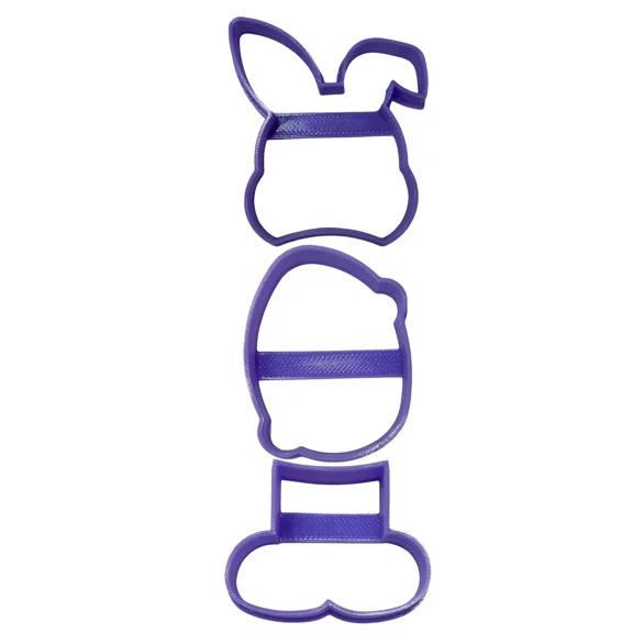 STARLIGHT- Build Your Own Easter Bunny Holding Egg Set Of 3 Cookie Cutters Usa Pr1892