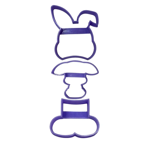 STARLIGHT- Build Your Own Easter Bunny Holding Rabbit Set Of 3 Cookie Cutter Usa Pr1893