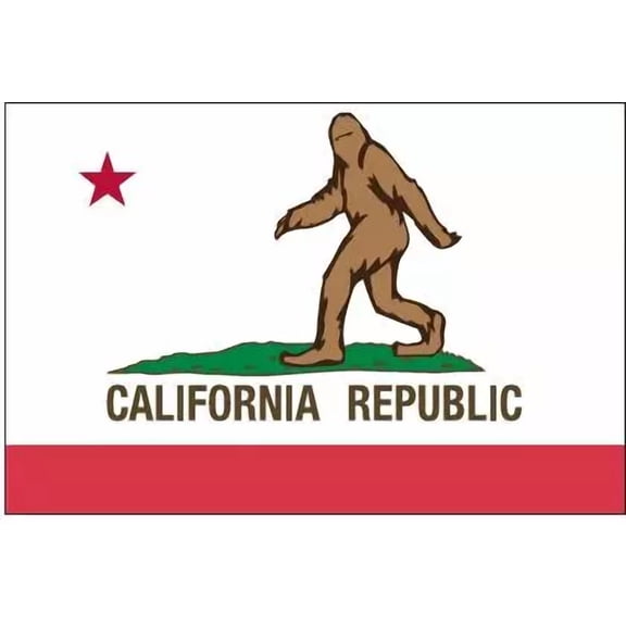 STARLIGHT- California Big Foot Flag Sasquatch 3'X5' Feet Eyelets Original Yeti