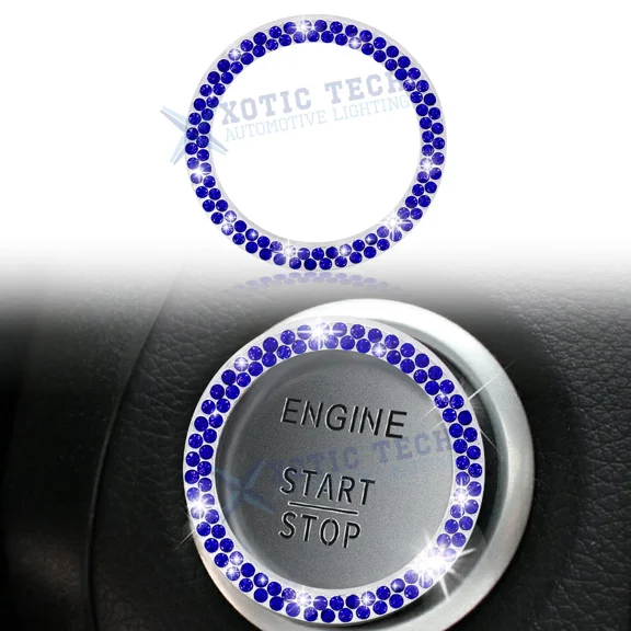 STARLIGHT- Car Engine Start Stop Accessories For Car Interior Bling Decoration Sticker Blue