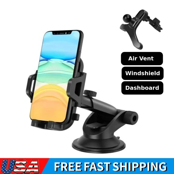 STARLIGHT- Car Truck Van Phone Mount Dashboard Windshield Stand Air Vent Holder Telescopic